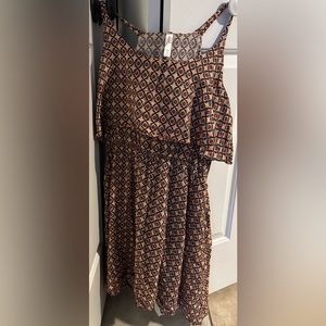 xhilaration Women's Multicolor Layered Geometrical Pattern Dress Size XXL, NWOT